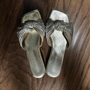Jeffrey Campbell Metallic Gold/Silver Knot Sandals